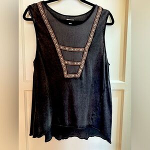From Free People Grey Bohemian Top